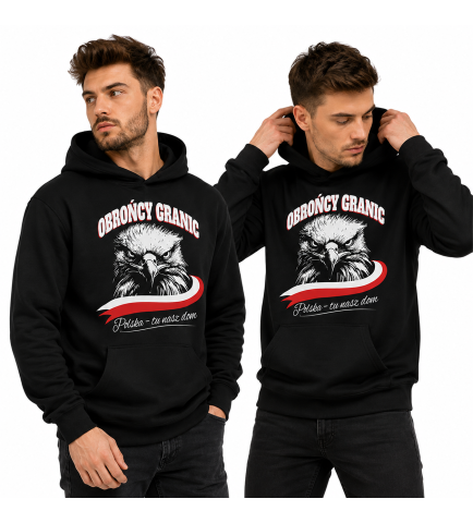 BLUZA Z KAPTUREM PATRIOTYCZNI POLSKA TU NASZ DOM